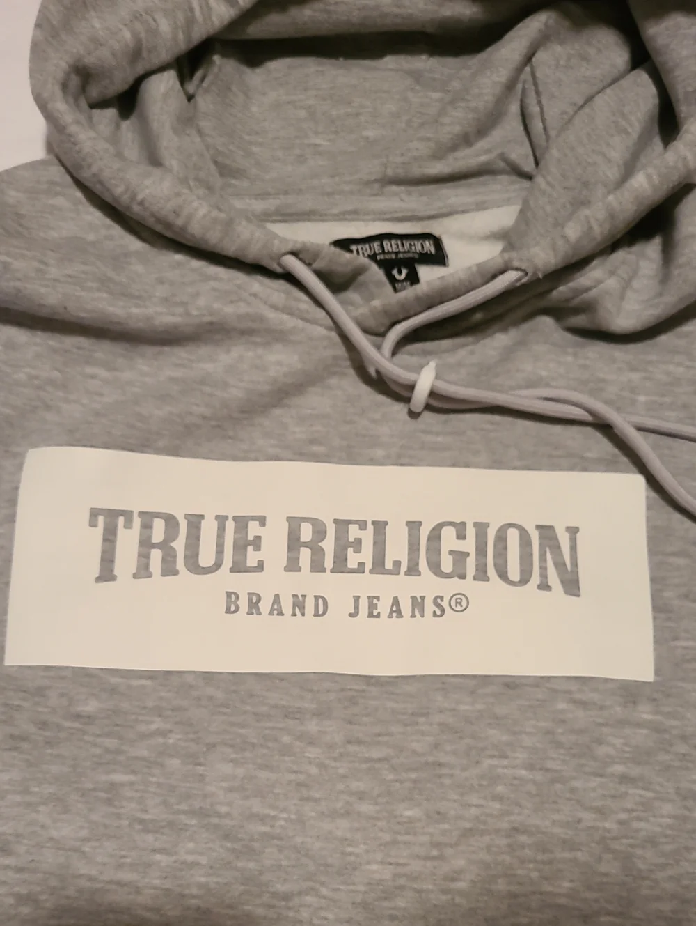True Religion Grey Hoodie, Size- Medium,  Relaxed Jacket Hood
